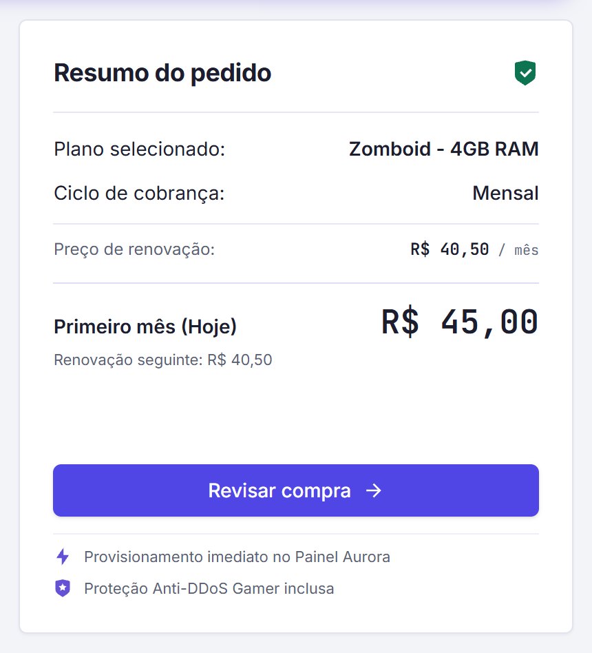 Resumo do pedido com plano, ciclo, preço de renovação e primeiro pagamento